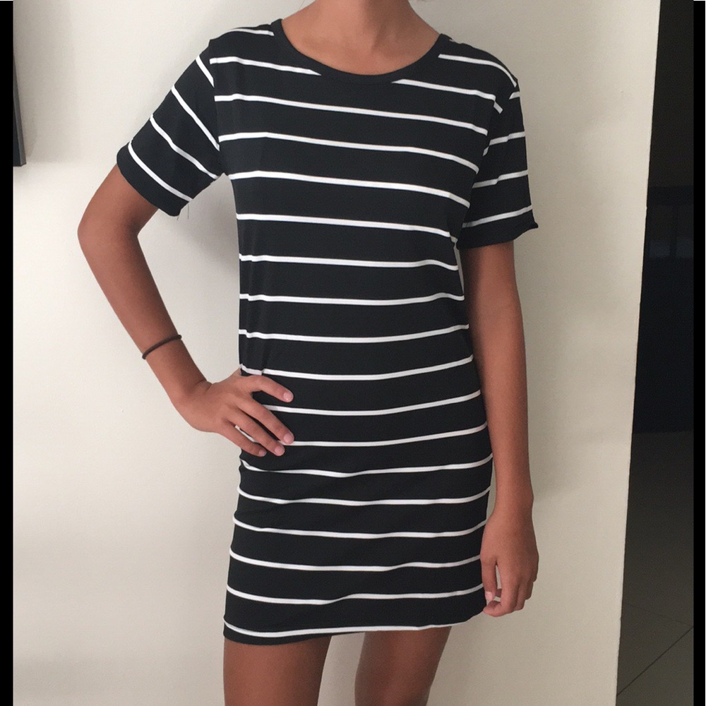 Casual Stripe Short Sleeve Dress